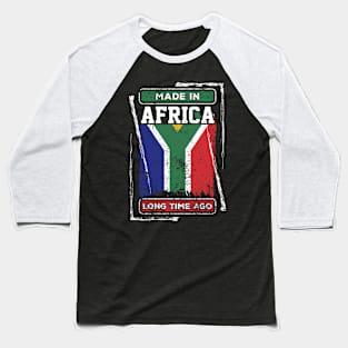 Africa Flag Born Distressed Novelty Gift Baseball T-Shirt